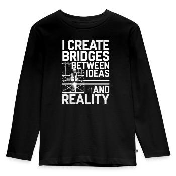 Emploi d’ingénieur en structure Ingénierie des structures - T-shirt manches longues Premium Enfant - noir - Devant - AI Model Kid Male (0cm)