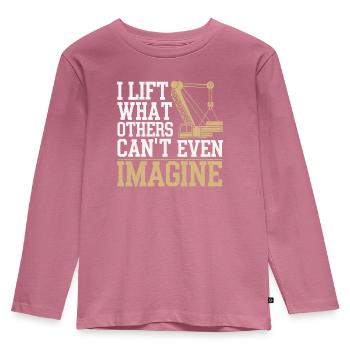 Crane Operator Job Profession Construction Worker - Kids' Premium Longsleeve Shirt - mauve - Front - AI Model Kid Female (0cm)