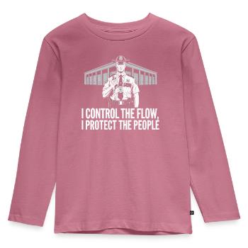Emplois d’agent des douanes et de la protection des frontières dans les aéroports - T-shirt manches longues Premium Enfant - mauve - Devant - AI Model Kid Female (0cm)