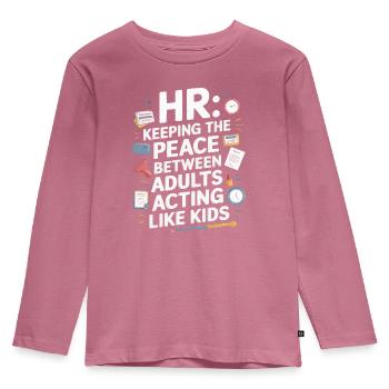 Gestionnaire des ressources humaines Ressources humaines Employé Milieu de travail Drame - T-shirt manches longues Premium Enfant - mauve - Devant - AI Model Kid Female (0cm)