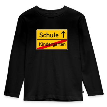 Idée de cadeau de signe de ville de première niveleuse d'inscription - T-shirt manches longues Premium Enfant - noir - Devant - AI Model Kid Male (0cm)