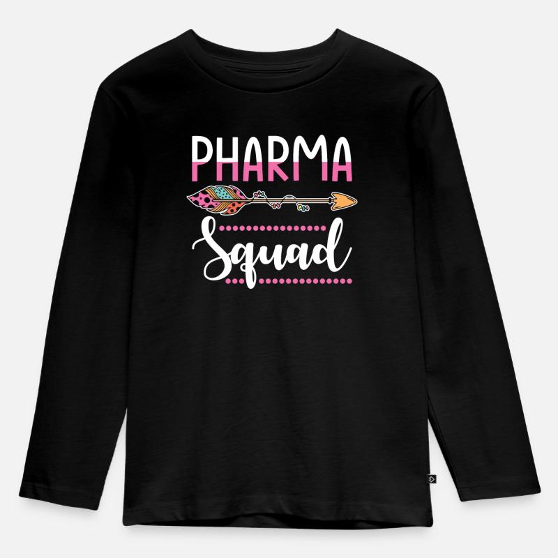Apothekerin - Kinder Premium Bio Langarmshirt - Schwarz