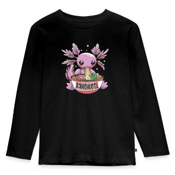 Indulge in the delightful with - Kids' Premium Longsleeve Shirt - black - Front - AI Model Kid Male (0cm)
