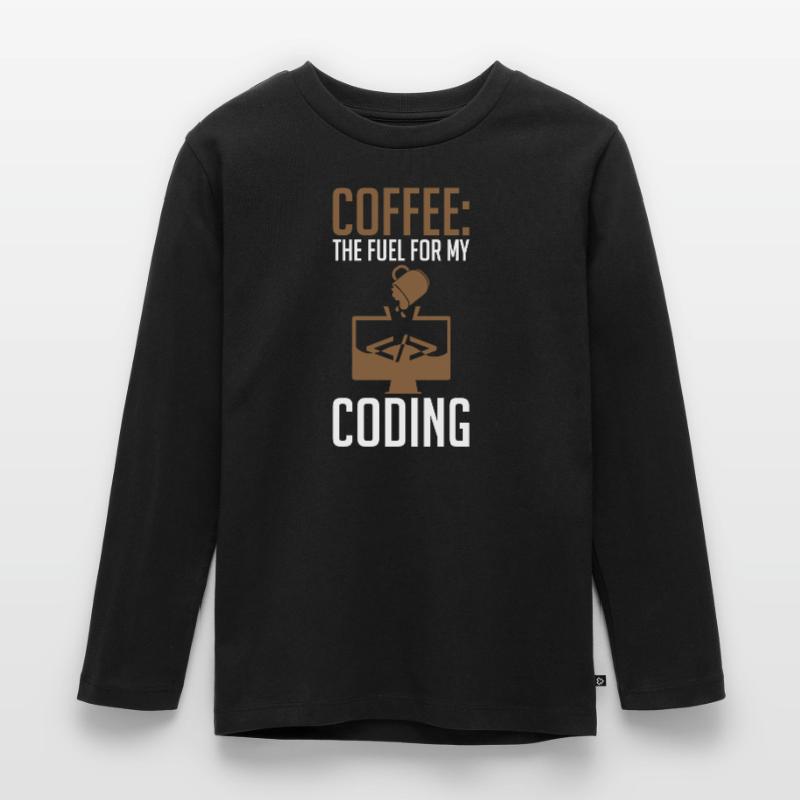 Coder Coffee Le carburant de mon codage T-shirt manches longues Premium Enfant