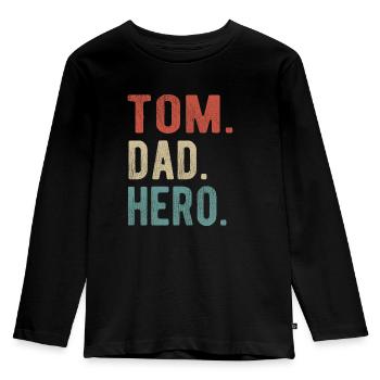 Tom Papa Héros - T-shirt manches longues Premium Enfant - noir - Devant - AI Model Kid Male (0cm)