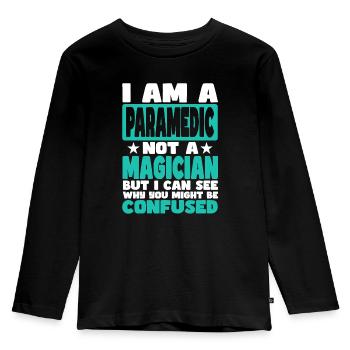 Ambulancier - T-shirt manches longues Premium Enfant - noir - Devant - AI Model Kid Male (0cm)