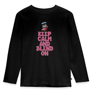 Keep Calm And Blend On Summer Retreat - Kids' Premium Longsleeve Shirt - black - Front - AI Model Kid Male (0cm)