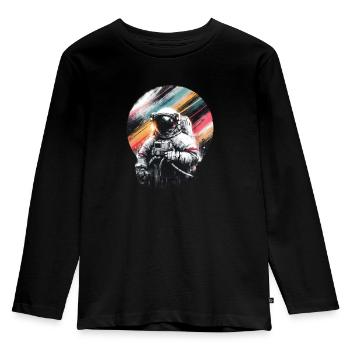 Greifen Sie Nach Den Sternen Mit Unserem - Kinder Premium Bio Langarmshirt - Schwarz - Vorne - AI Model Kid Male (0cm)