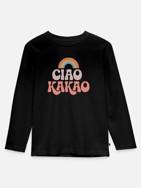 Ciao Kakao - Kinder Premium Bio Langarmshirt - Schwarz