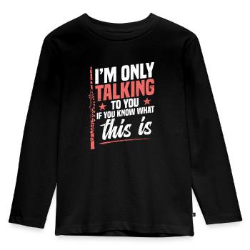 Piccolo: "I'll only talk to you if you know - Kids' Premium Longsleeve Shirt - black - Front - AI Model Kid Male (0cm)