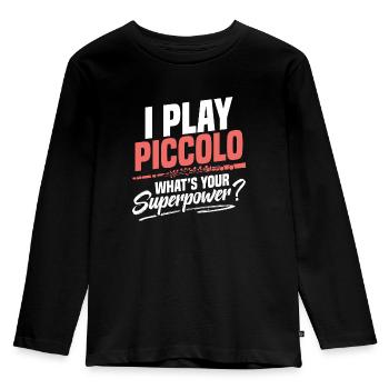 I play Piccolo, what's your superpower? - Kids' Premium Longsleeve Shirt - black - Front - AI Model Kid Male (0cm)