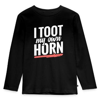 Piccolos, I make my own horn - Kids' Premium Longsleeve Shirt - black - Front - AI Model Kid Male (0cm)