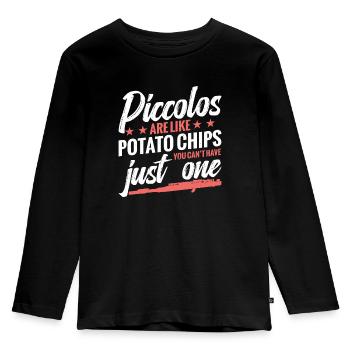 Piccolos are like potato chips that you can't - Kids' Premium Longsleeve Shirt - black - Front - AI Model Kid Male (0cm)