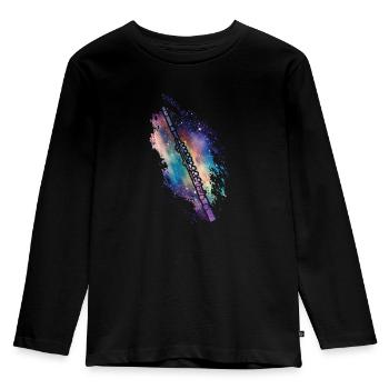 Piccoloist, it's not a flute - Kids' Premium Longsleeve Shirt - black - Front - AI Model Kid Male (0cm)