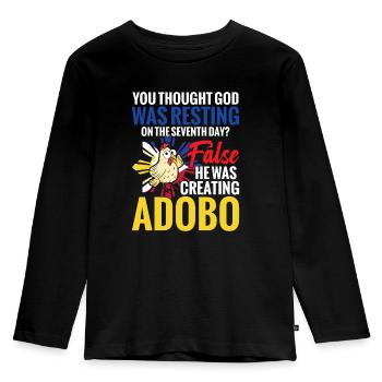 They thought that God would - Kids' Premium Longsleeve Shirt - black - Front - AI Model Kid Male (0cm)