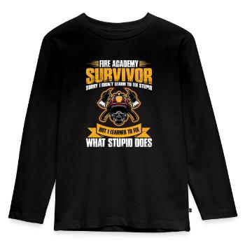 Überlebende Der Fire Academy Sorry, Ich Habe Nicht - Kinder Premium Bio Langarmshirt - Schwarz - Vorne - AI Model Kid Male (0cm)