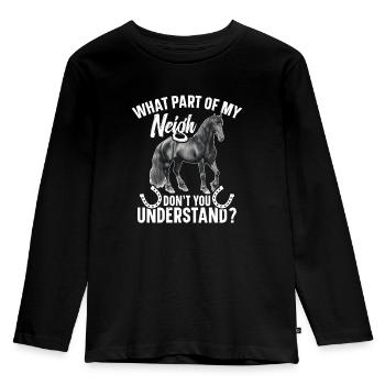 Welchen Teil Meines Nachbarn Verstehen Sie Nicht? - Kinder Premium Bio Langarmshirt - Schwarz - Vorne - AI Model Kid Male (0cm)