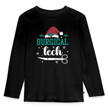 Chirurgischer Technologe Fass Mich Nicht An, Ich - Kinder Premium Bio Langarmshirt - Schwarz - Vorne - AI Model Kid Male (0cm)