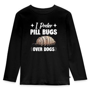 I prefer pill bugs to dogs - Kids' Premium Longsleeve Shirt - black - Front - AI Model Kid Male (0cm)