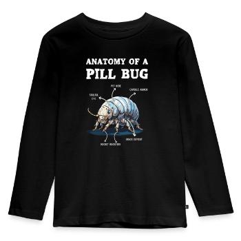 Anatomy of a pill bug - Kids' Premium Longsleeve Shirt - black - Front - AI Model Kid Male (0cm)