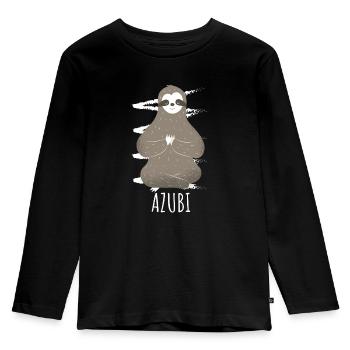 Trainee sloth Funny - Kids' Premium Longsleeve Shirt - black - Front - AI Model Kid Male (0cm)