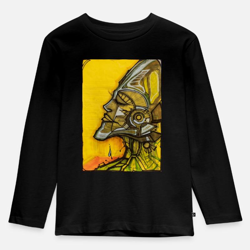 Graffiti Art - Kinder Premium Bio Langarmshirt - Schwarz