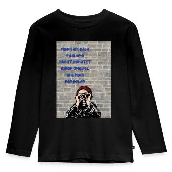 Fehler - Kinder Premium Bio Langarmshirt - Schwarz - Vorne - AI Model Kid Male (0cm)