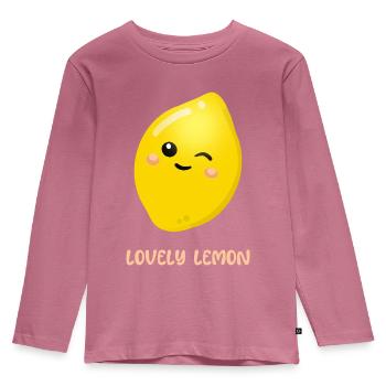 Aimer le citron - T-shirt manches longues Premium Enfant - mauve - Devant - AI Model Kid Female (0cm)