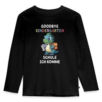 Goodbye Kindergarten Junge - Kinder Premium Bio Langarmshirt - Schwarz - Vorne - AI Model Kid Male (0cm)