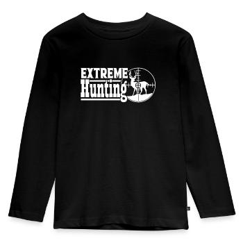 Hunting Extreme Hunting - Kids' Premium Longsleeve Shirt - black - Front - AI Model Kid Male (0cm)