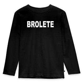 Brolete - the bro Athlete - Kinder Premium Bio Langarmshirt - Schwarz - Vorne - AI Model Kid Male (0cm)