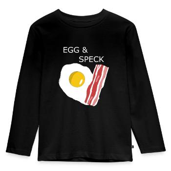 Egg with bacon - Kids' Premium Longsleeve Shirt - black - Front - AI Model Kid Male (0cm)
