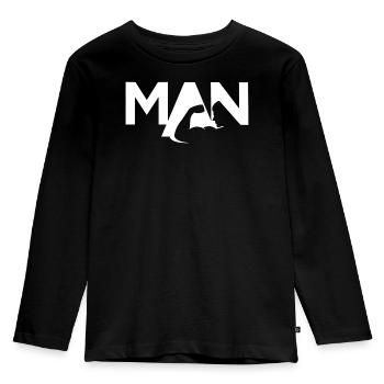 The Manly Man - Kids' Premium Longsleeve Shirt - black - Front - AI Model Kid Male (0cm)