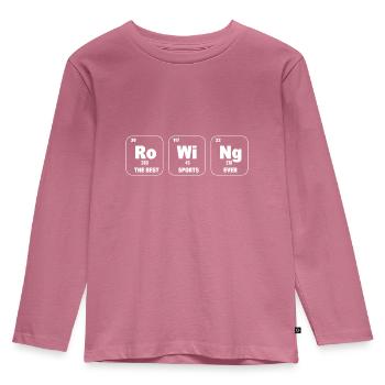 Rudersport Rudern - Kinder Premium Bio Langarmshirt - Mauve - Vorne - AI Model Kid Female (0cm)