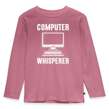 Computer Whisperer Web-Entwickler - Kinder Premium Bio Langarmshirt - Mauve - Vorne - AI Model Kid Female (0cm)