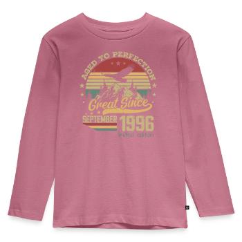 28 years old Aged to Perfection born: September 1996 - Kids' Premium Longsleeve Shirt - mauve - Front - AI Model Kid Female (0cm)