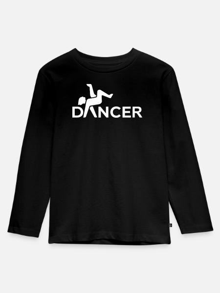 Dancer - Kinder Premium Bio Langarmshirt - Schwarz