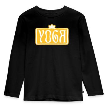 YOGA - T-shirt manches longues Premium Enfant - noir - Devant - AI Model Kid Male (0cm)