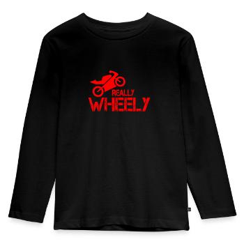 Really Wheely I Motorcycle - Kids' Premium Longsleeve Shirt - black - Front - AI Model Kid Male (0cm)