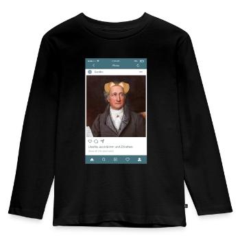 Cool Story "Geothe" - Kids' Premium Longsleeve Shirt - black - Front - AI Model Kid Male (0cm)