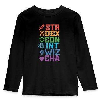 RPG Game Master RPG game master - Kids' Premium Longsleeve Shirt - black - Front - AI Model Kid Male (0cm)