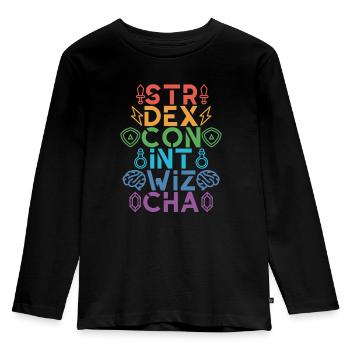 RPG Game Master RPG Game Master Fantasy - Kids' Premium Longsleeve Shirt - black - Front - AI Model Kid Male (0cm)
