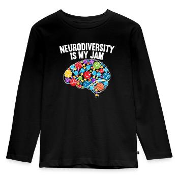 Neurodiversität Ist Mein Marmelade Autismus - Kinder Premium Bio Langarmshirt - Schwarz - Vorne - AI Model Kid Male (0cm)
