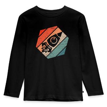 Astronaut Rocket Ship Space Rocket Rocket - Kids' Premium Longsleeve Shirt - black - Front - AI Model Kid Male (0cm)