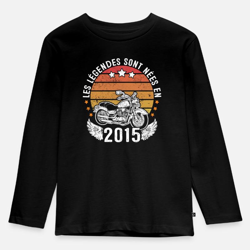 Les Légendes Sont Nées En 2015 - T-shirt manches longues Premium Enfant - noir