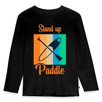 Stand up paddle - T-shirt manches longues Premium Enfant - noir - Devant - AI Model Kid Male (0cm)