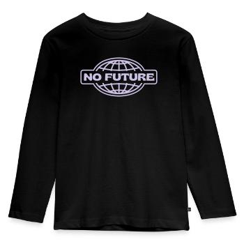 NO FUTURE - Kids' Premium Longsleeve Shirt - black - Front - AI Model Kid Male (0cm)