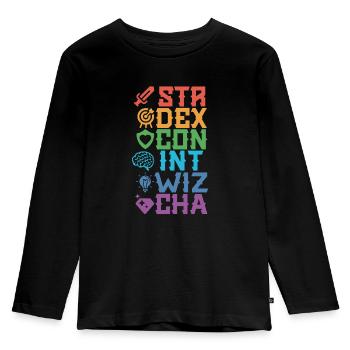 RPG-Rollenspiel - Kinder Premium Bio Langarmshirt - Schwarz - Vorne - AI Model Kid Male (0cm)