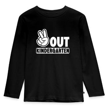 Out Kindergarten Happy Graduation Kinder Student - Kids' Premium Longsleeve Shirt - black - Front - AI Model Kid Male (0cm)