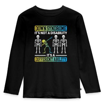 It's Not A Disability It's A Different Ability - Kids' Premium Longsleeve Shirt - black - Front - AI Model Kid Male (0cm)
